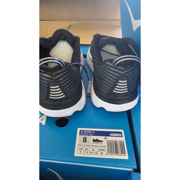 Hoka Men\'s Hoka One One Bondi 6 black Mesh. Size 8. New in box main image 8